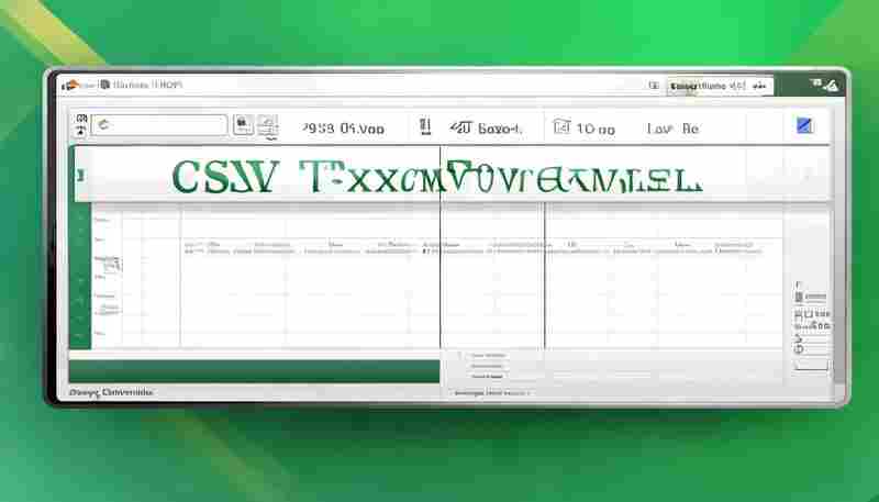 CSV转Excel格式转换工具（数据格式保留）